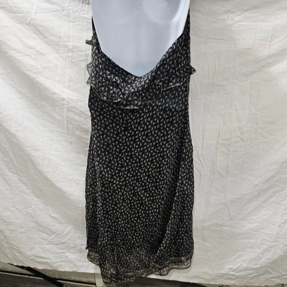 Vintage y2k 90s silk patterned halter whimsigoth dress - Picture 4 of 5